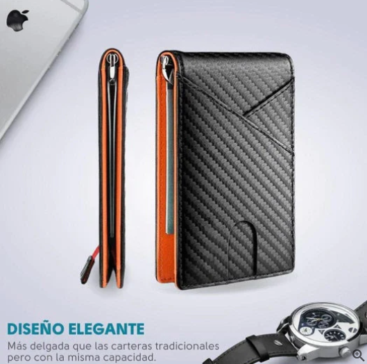 Billetera Slim con Bloqueo RFID - Fibra de Carbono
