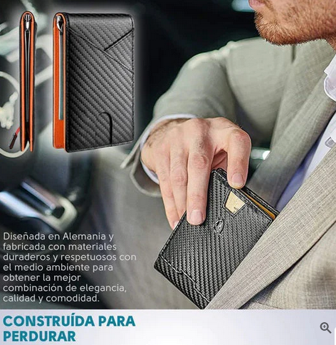 Billetera Slim con Bloqueo RFID - Fibra de Carbono