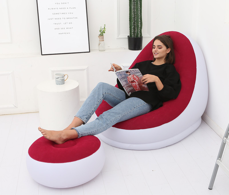 Sofá Inflable Ergonómico con Respaldo Alto