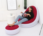 Sofá Inflable Ergonómico con Respaldo Alto