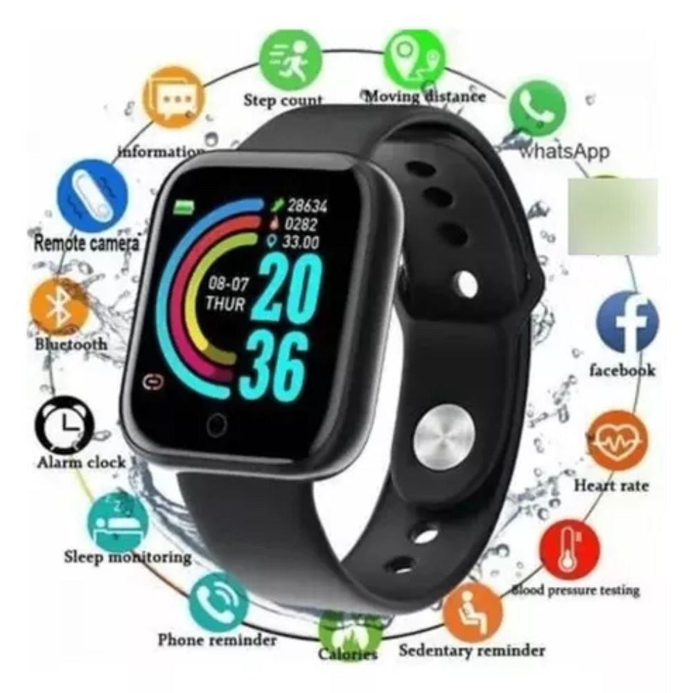 Smartwatch Y68 - Monitoreo de Salud y Carga USB