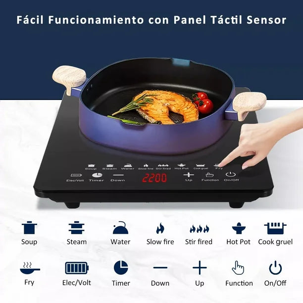 Cocina de Inducción 2200W - Control Táctil