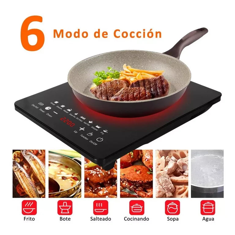 Cocina de Inducción 2200W - Control Táctil