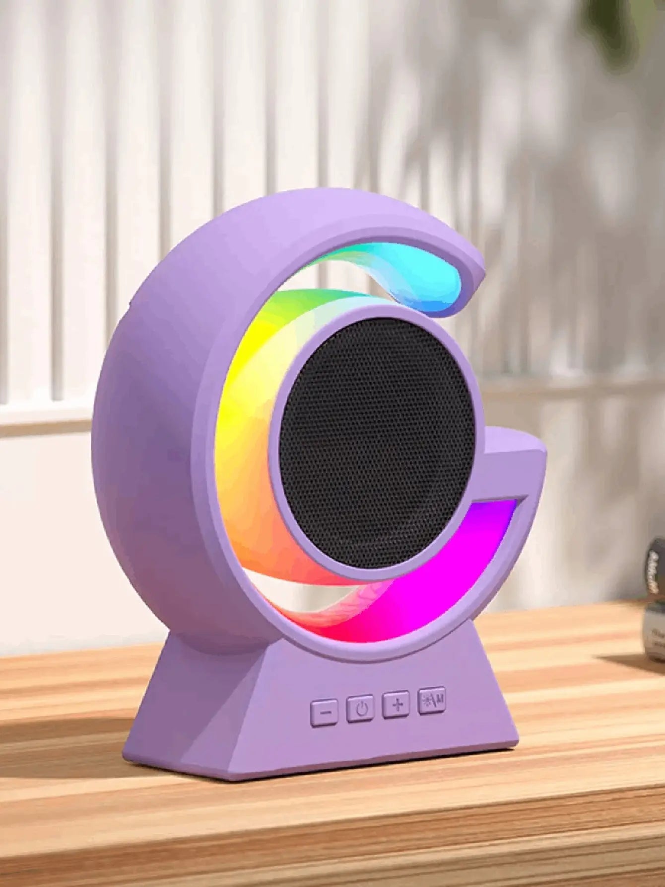 Mini Altavoz Inalámbrico con Carga Inalámbrica y Luz Ambiental – Lámpara