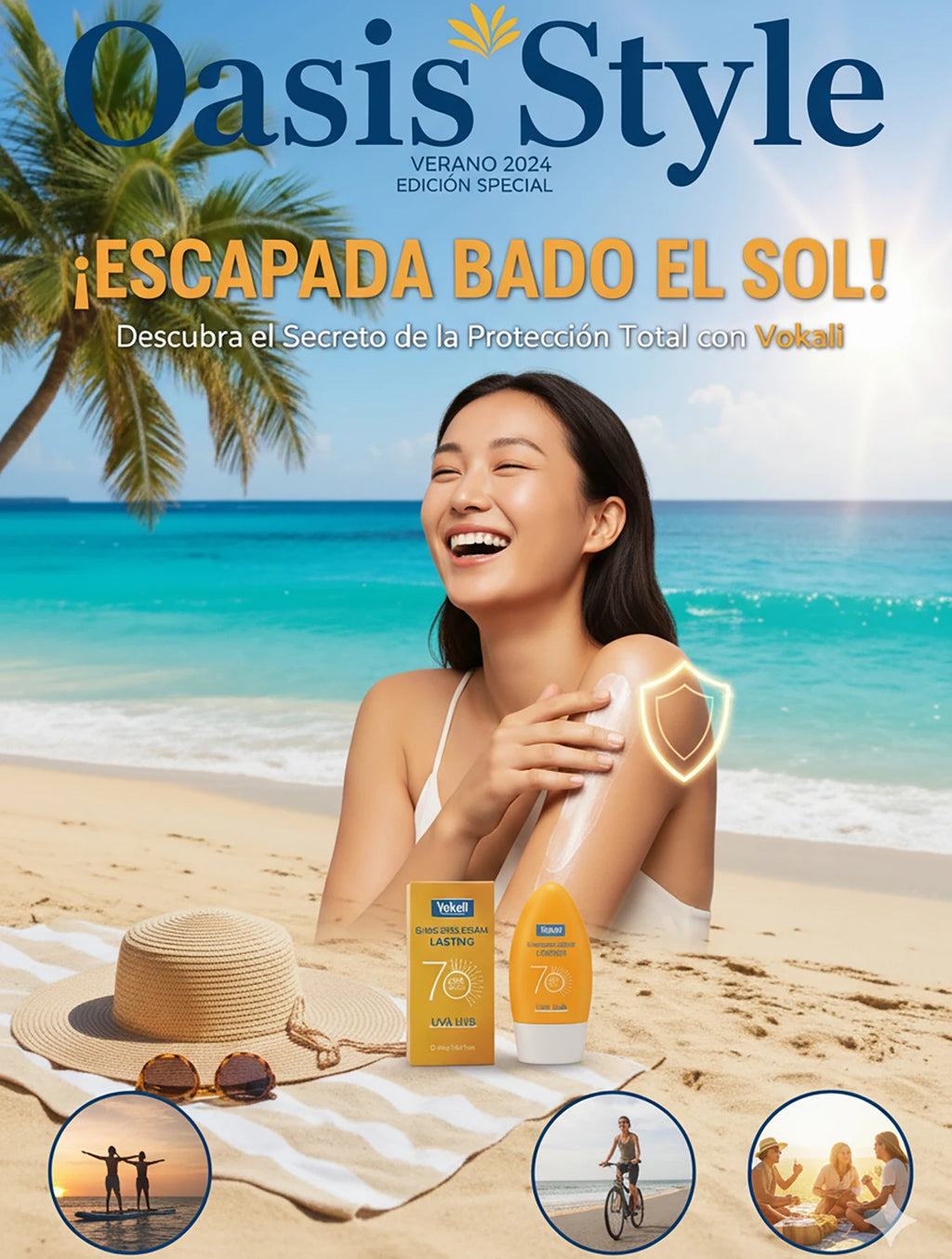 Vokali Sunscreen SPF 70 PA+ UVA / UVB  Protector Solar