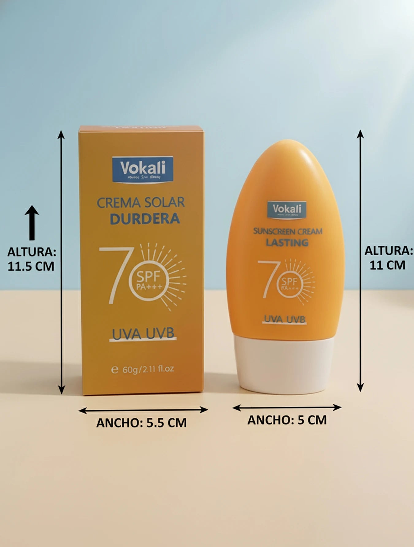 Vokali Sunscreen SPF 70 PA+ UVA / UVB  Protector Solar