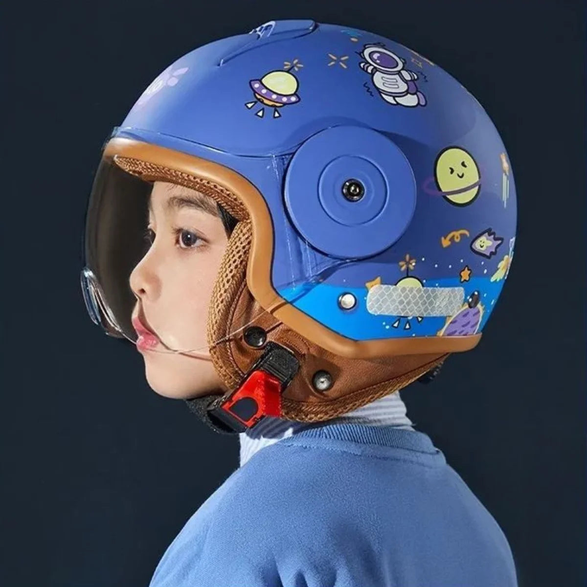 Casco Abierto Infantil para Moto y Motoneta TIBURÓN