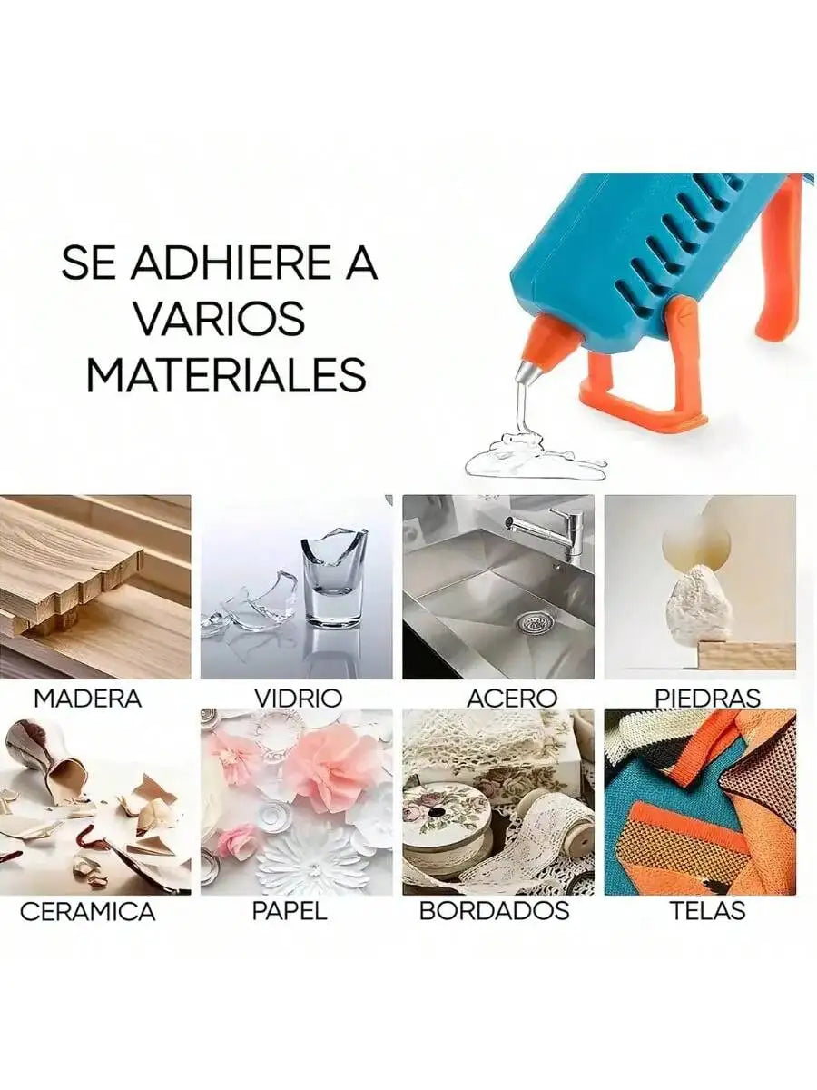 Barras de Silicón Transparente 7×260 mm – 1 kg Multiusos