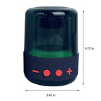 Bocina Bluetooth Portátil Cilíndrica con Luz LED 360° – Sonido Envolvente