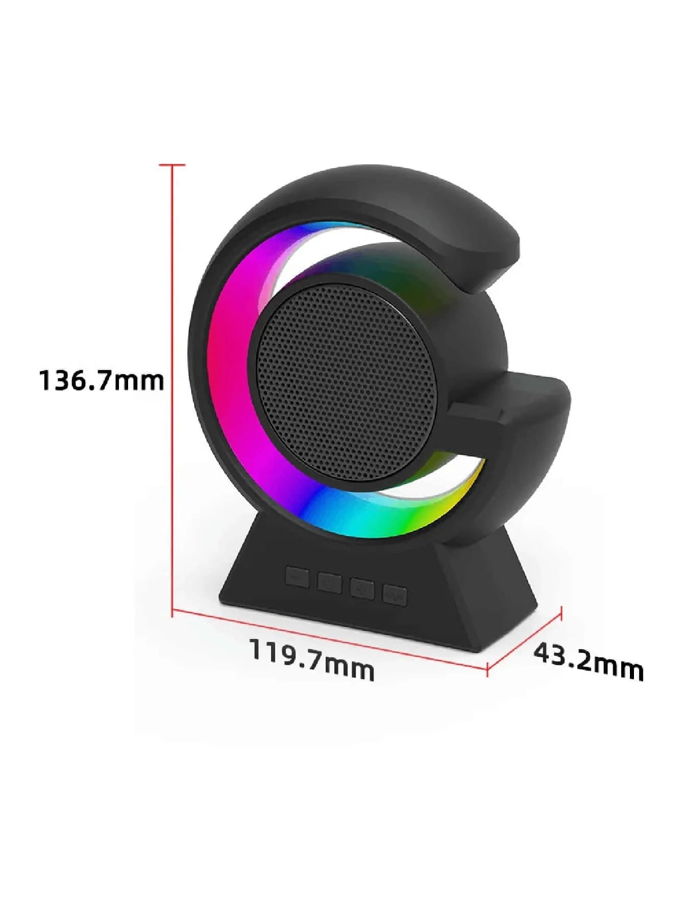 Mini Altavoz Inalámbrico con Carga Inalámbrica y Luz Ambiental – Lámpara