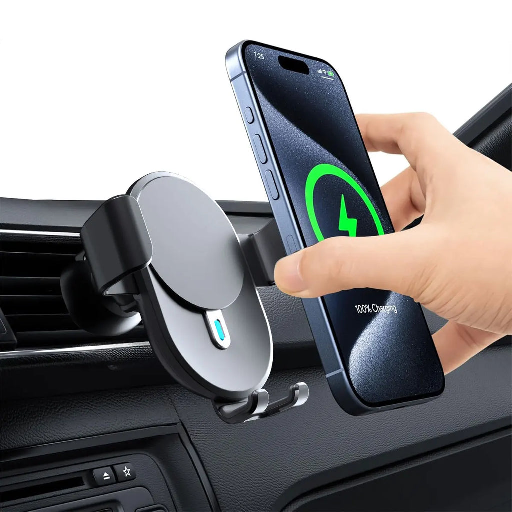 Soporte de Coche con Carga Inalámbrica para Celular – Rotación 360° | WOOX