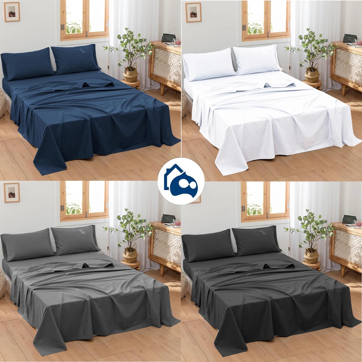 Juego de Sábanas 1800 Hilos con Fundas – Suaves y Frescas | Bluelander