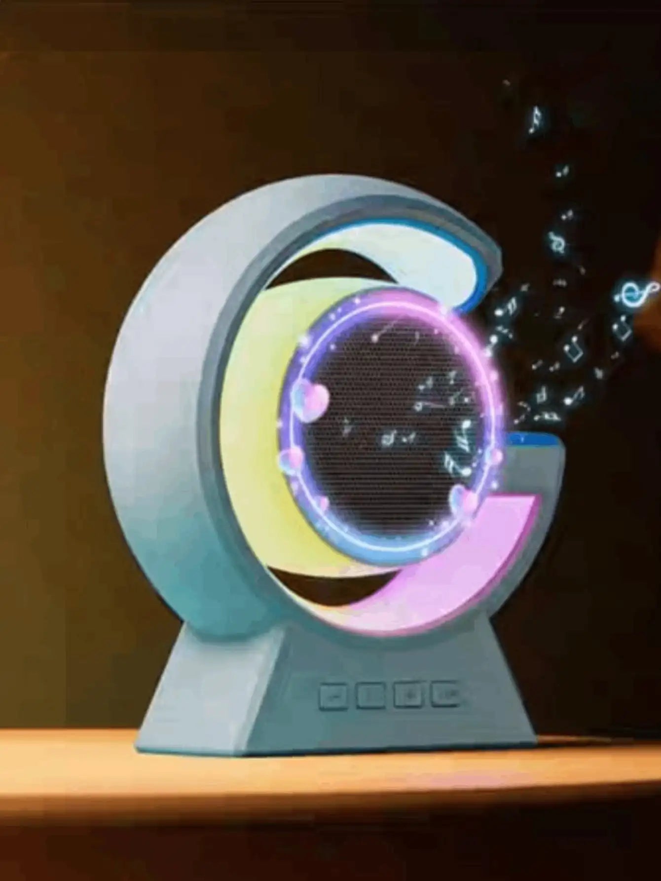 Mini Altavoz Inalámbrico con Carga Inalámbrica y Luz Ambiental – Lámpara