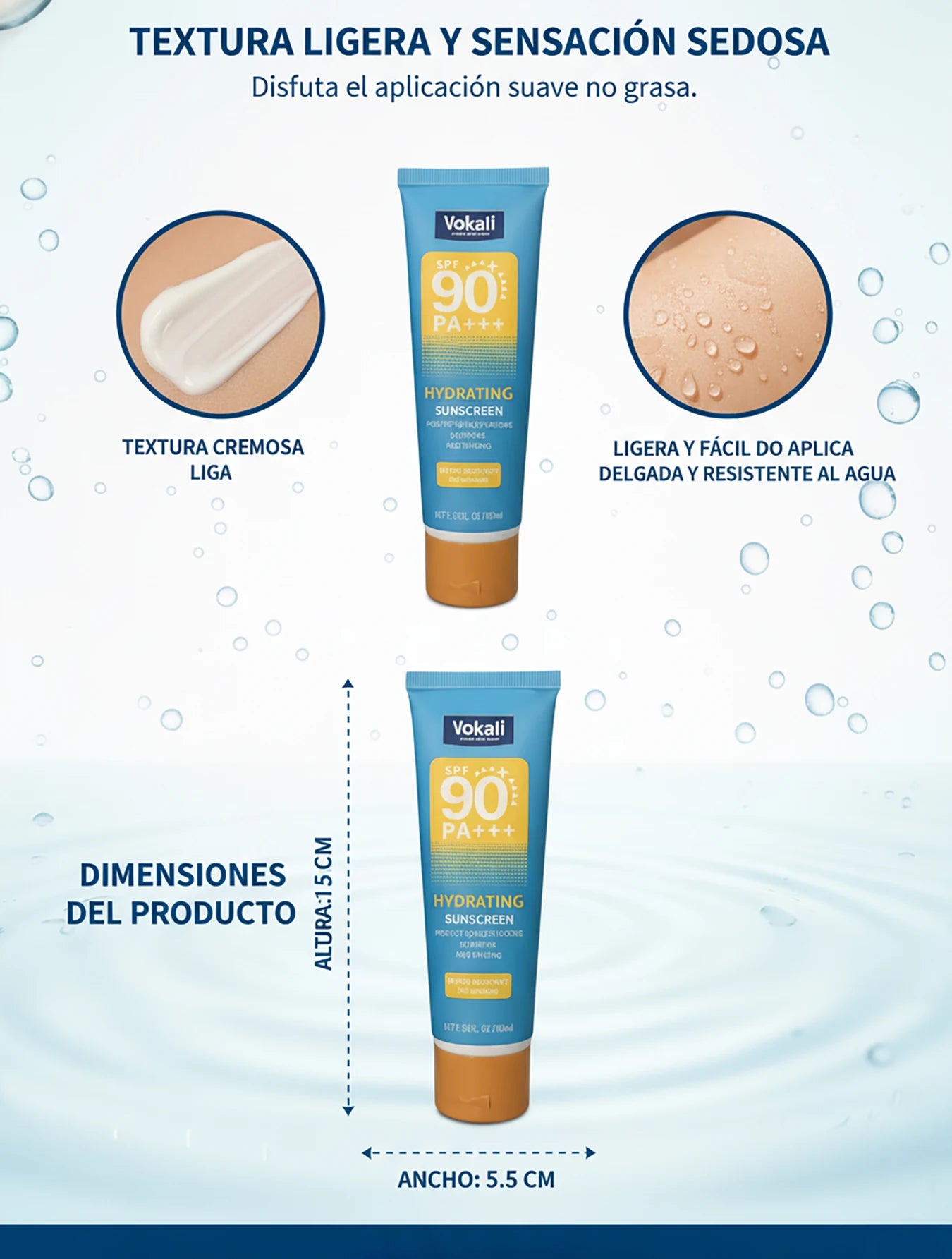 Vokali Sunscreen SPF 90+ PA+  High Protection UVA / UVB – Face & Body