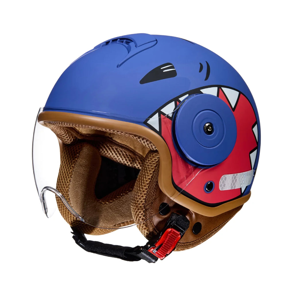 Casco Abierto Infantil para Moto y Motoneta TIBURÓN