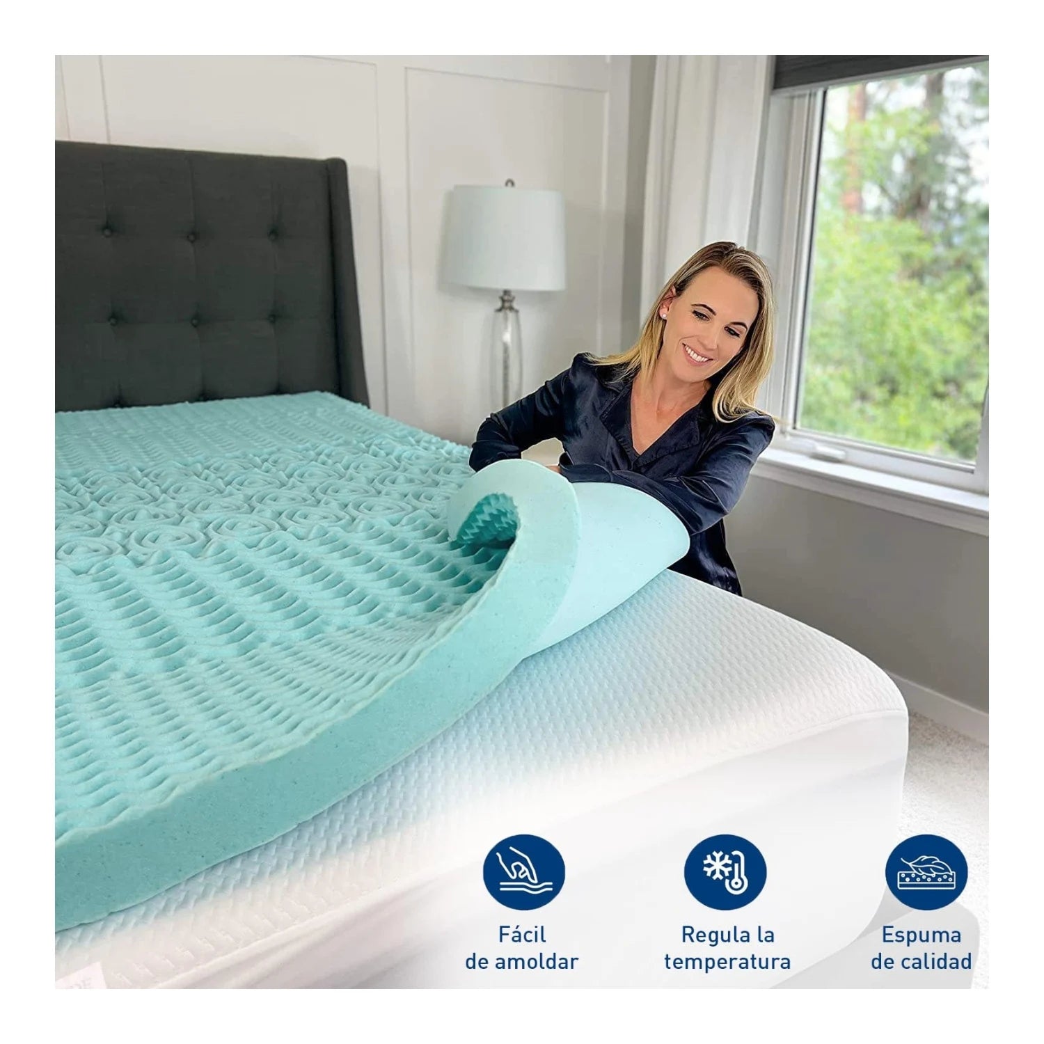 Sobrecolchón Memory Foam Premium – Máximo Confort | Bluelander