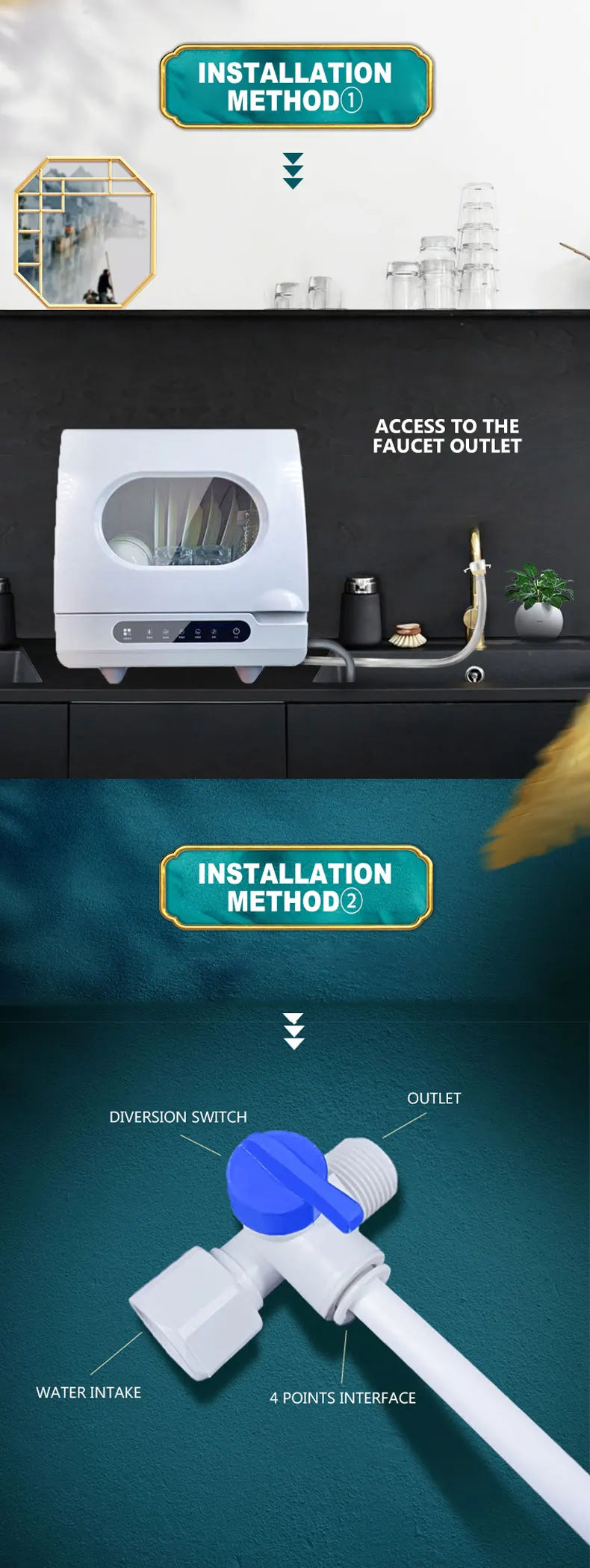 Lavavajillas Automático de Escritorio - Desinfección