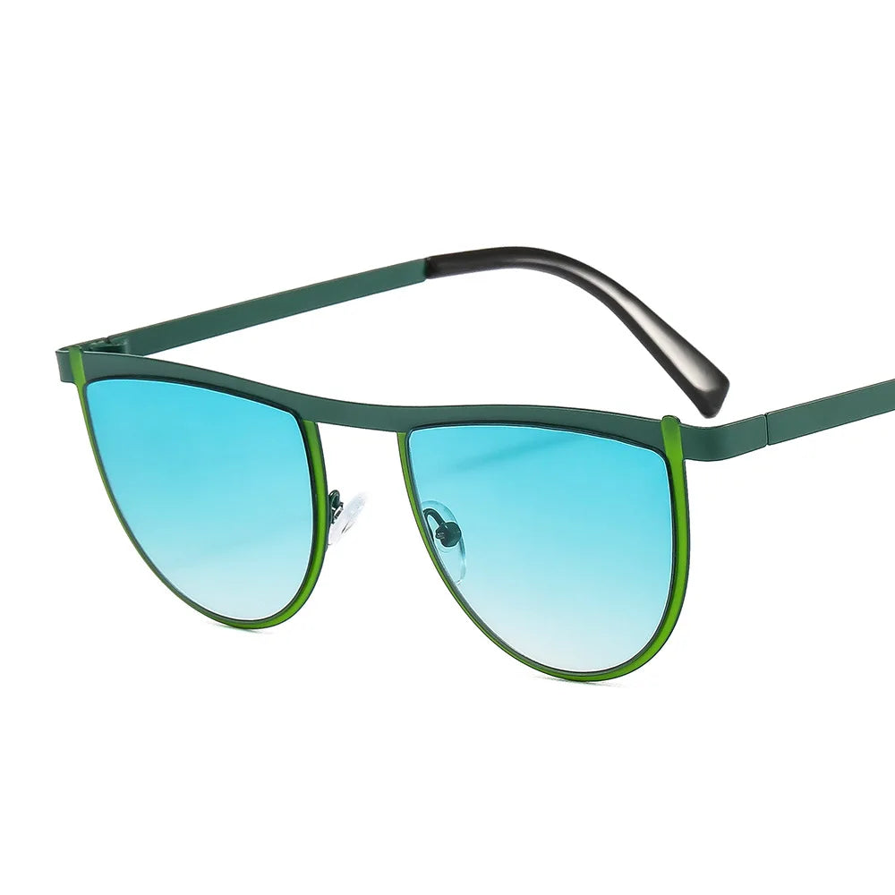 Lentes de Sol Vintage Geométricos Half Frame 3378