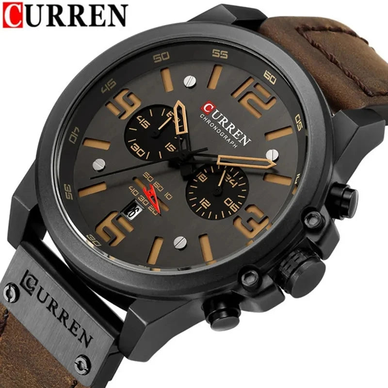 Reloj CURREN 8314 para hombre con logo de la marca, reloj masculino deportivo para uso diario, resistente al agua