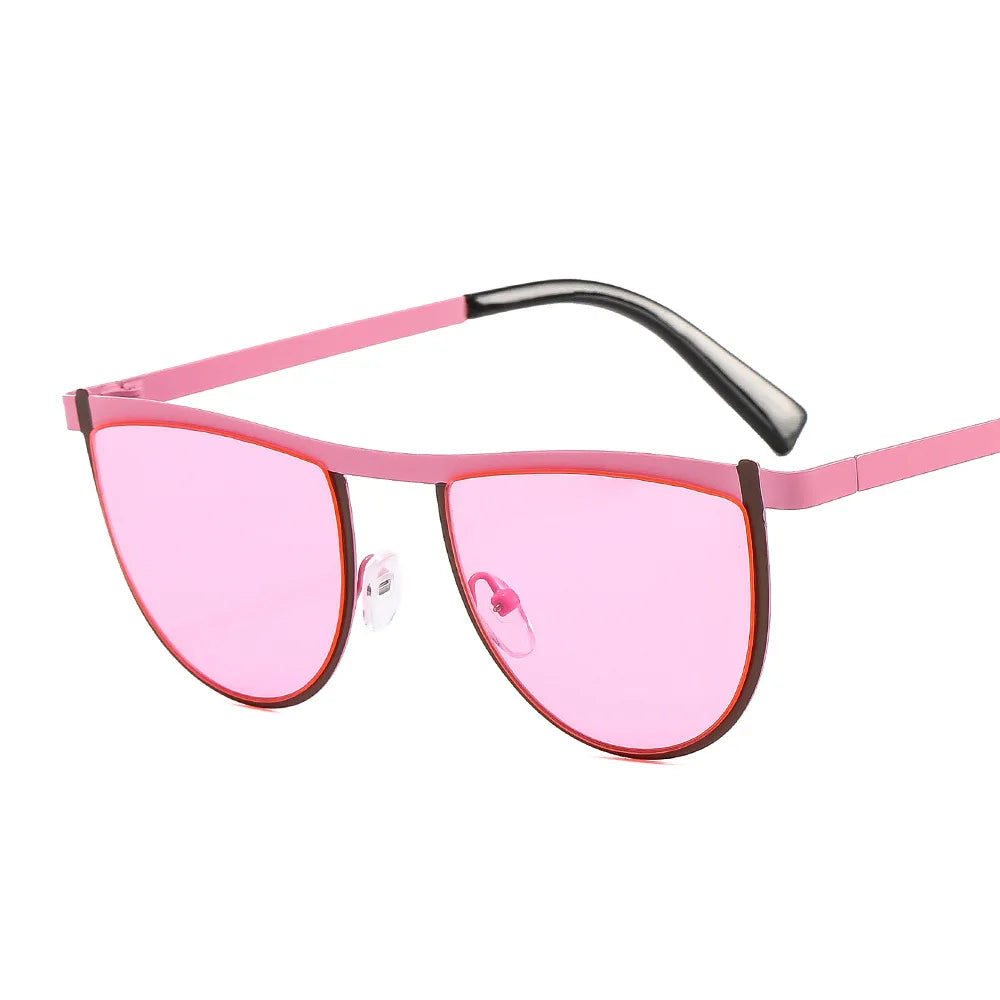 Lentes de Sol Vintage Geométricos Half Frame 3378