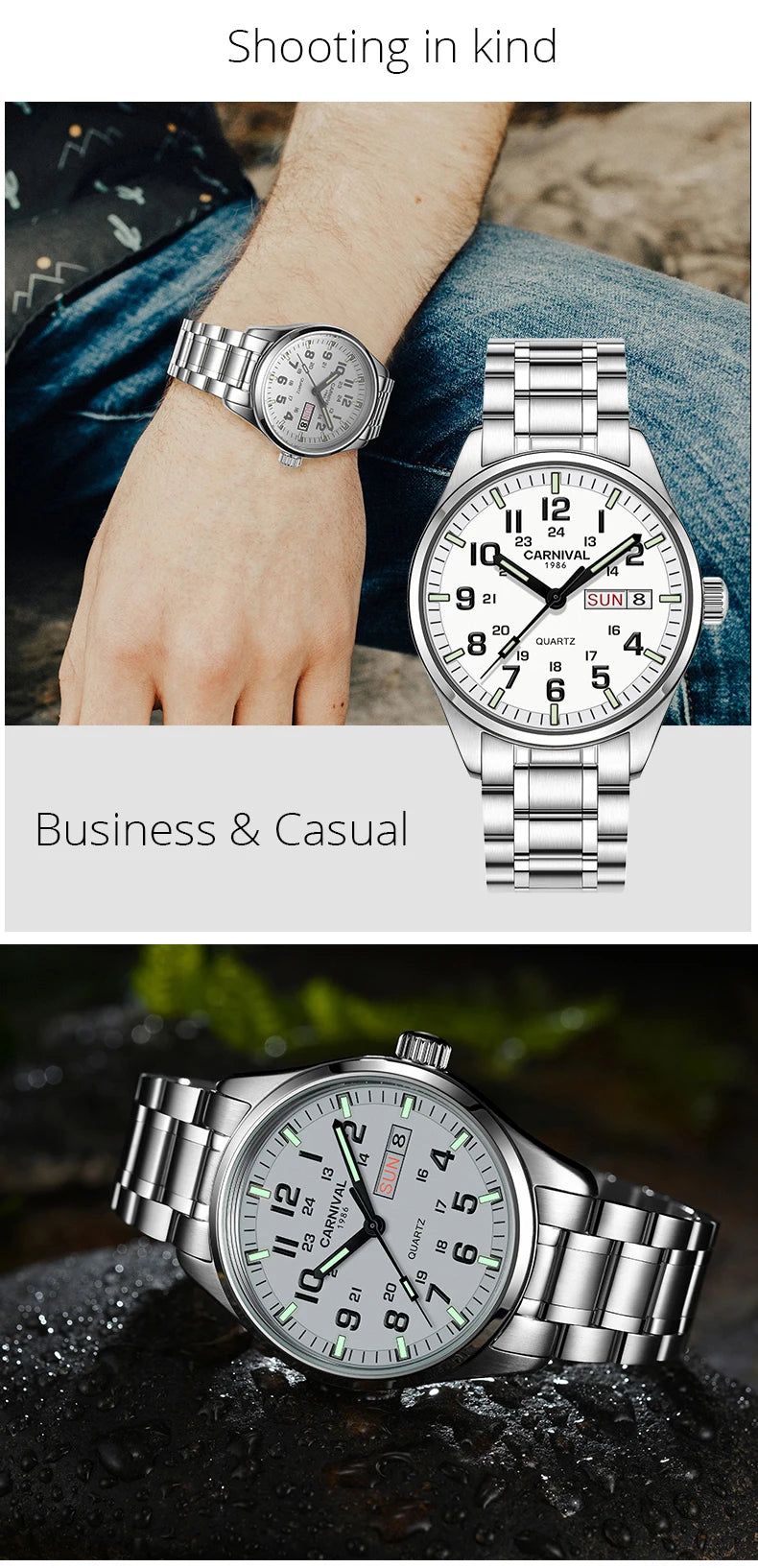 Reloj luminoso para hombre 2020 CARNIVAL,