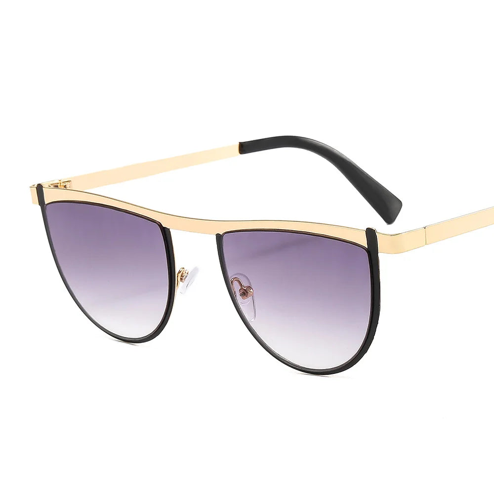 Lentes de Sol Vintage Geométricos Half Frame 3378