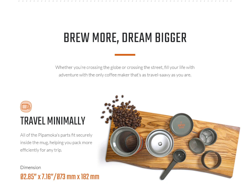 Cafetera Portátil WACACO Pipamoka - Presión al Vacío