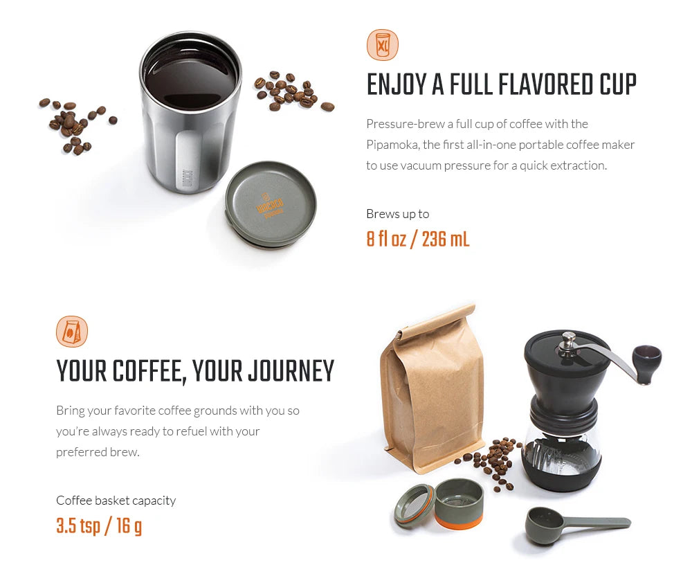 Cafetera Portátil WACACO Pipamoka - Presión al Vacío