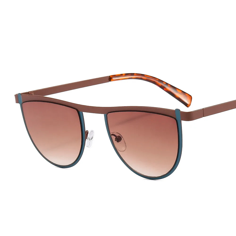 Lentes de Sol Vintage Geométricos Half Frame 3378