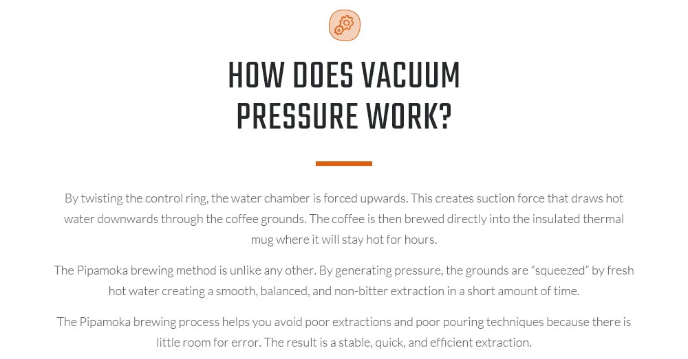 Cafetera Portátil WACACO Pipamoka - Presión al Vacío