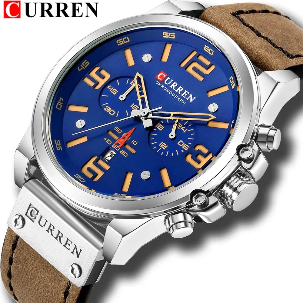 Reloj CURREN 8314 para hombre con logo de la marca, reloj masculino deportivo para uso diario, resistente al agua