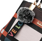 Bolso Bandolera de Piel Sintética - Con Pompón