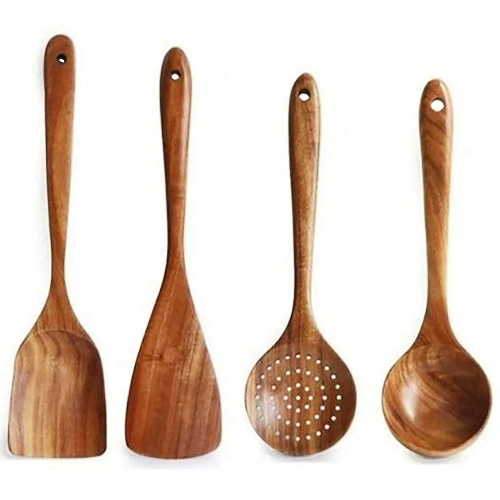 Set de Utensilios de Cocina de Madera - 8 Piezas