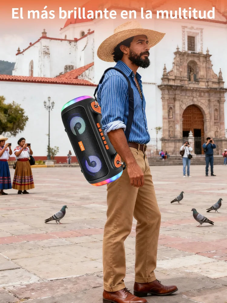 Altavoz Portátil Bluetooth IRUIBO® con Luz Fantasía CALIDAD MEDIA