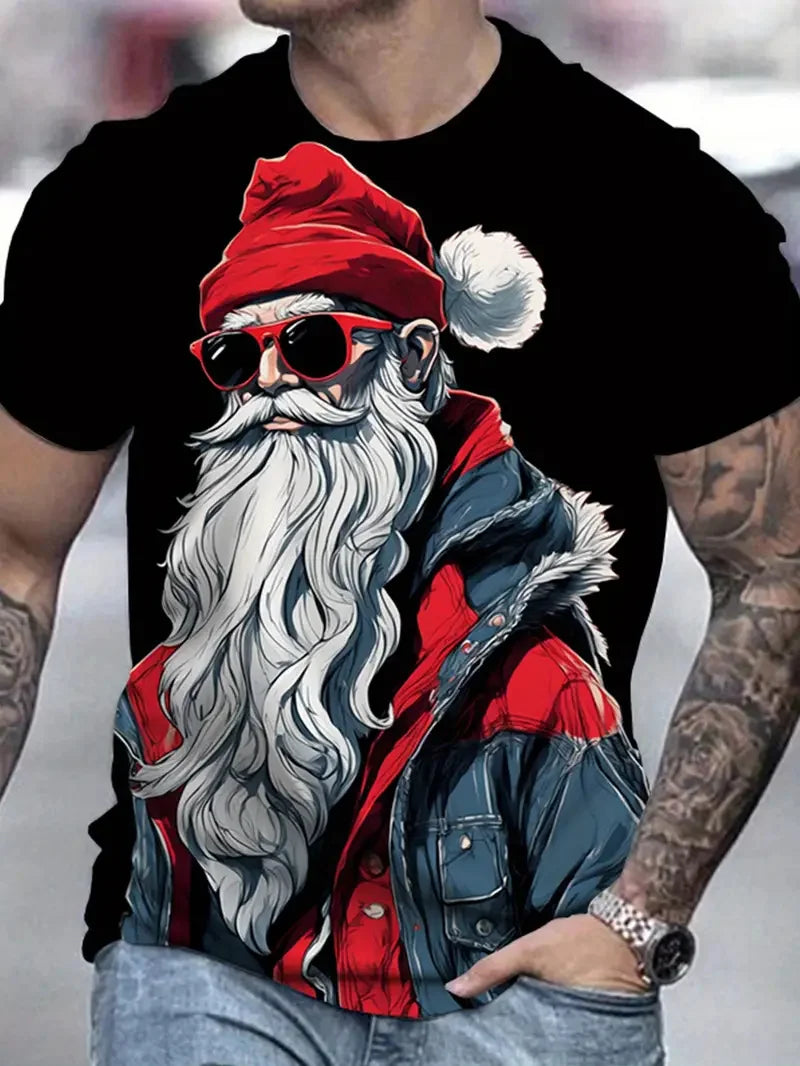 Camiseta Navideña Papá Noel - Manga Corta Hombre