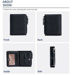 Cartera Corta Cuero Genuino - Estilo Japonés RFID