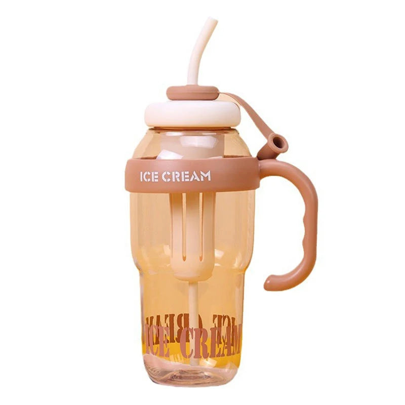 Vaso Reutilizable Grande con Asa y Pajita 1300 ml – IRUIBO