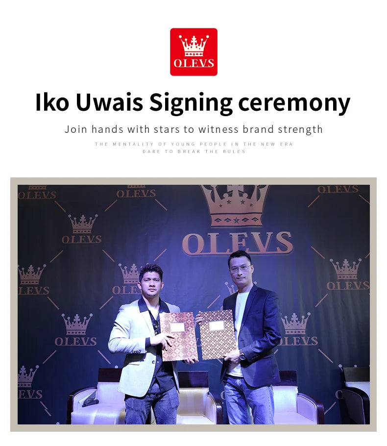 Reloj OLEVS de acero inoxidable para hombre, estilo empresarial minimalista, de lujo,