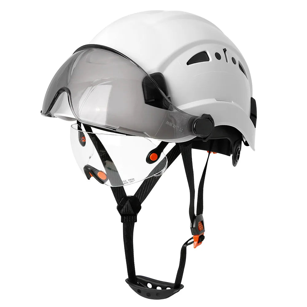 Casco de Seguridad CE con Doble Visera y Gafas