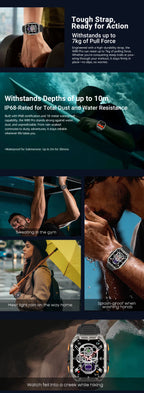 Reloj inteligente Blackview W80 Pro con pantalla de 1,91" y linterna LED para hombre