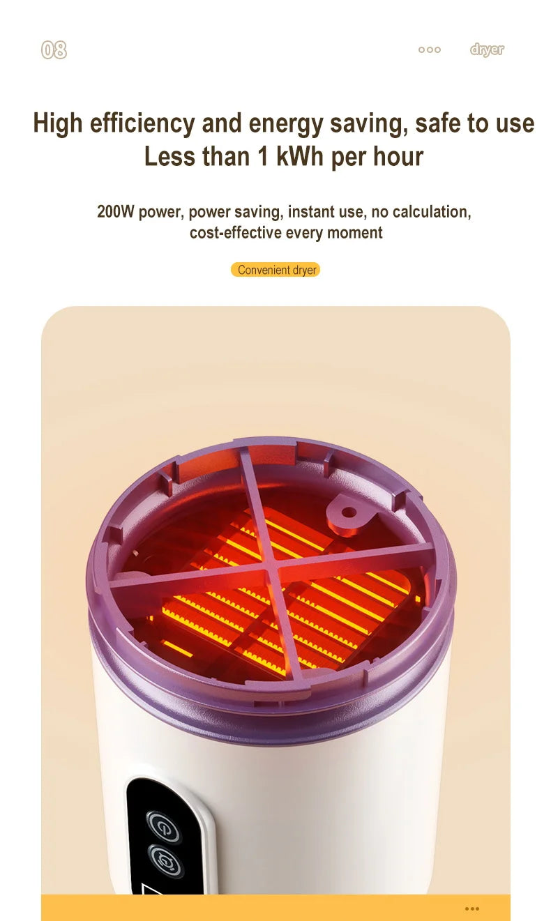 Secadora Portátil Mini de Viaje - Calentamiento PTC