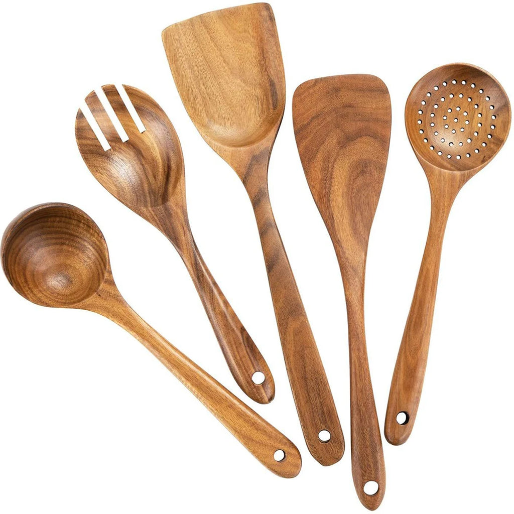 Set de Utensilios de Cocina de Madera - 8 Piezas