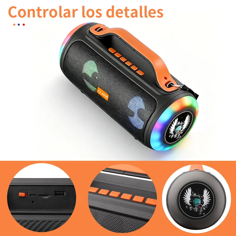 Altavoz Portátil Bluetooth IRUIBO® con Luz Fantasía CALIDAD MEDIA
