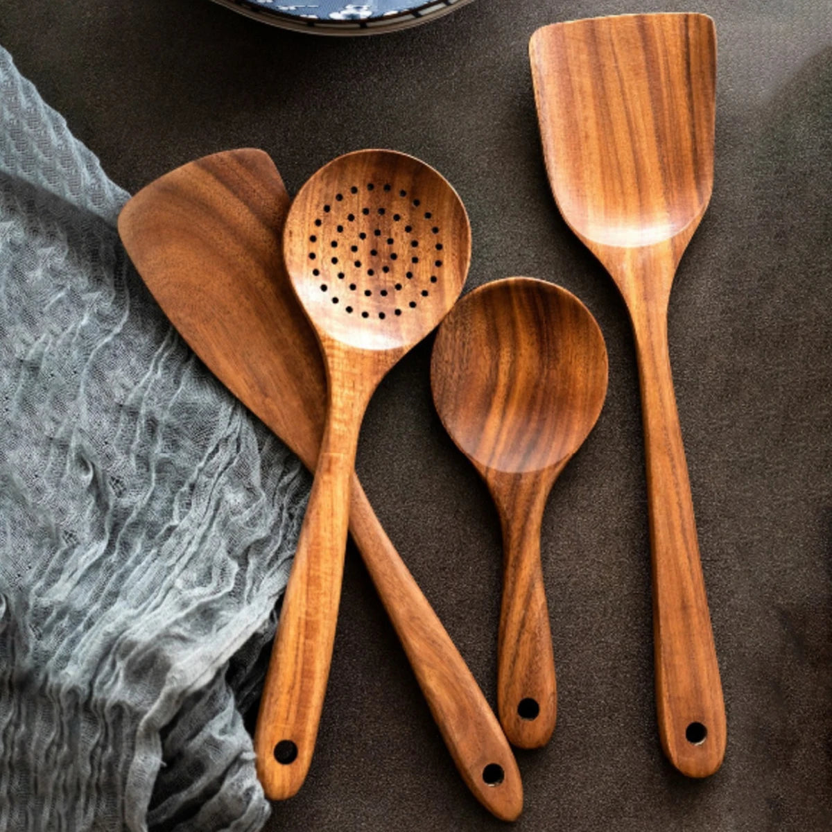 Set de Utensilios de Cocina de Madera - 8 Piezas