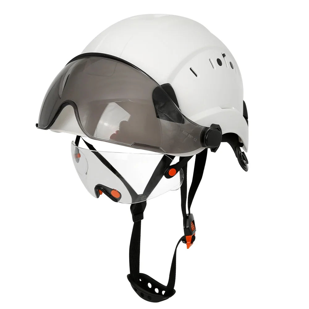 Casco de Seguridad CE con Doble Visera y Gafas