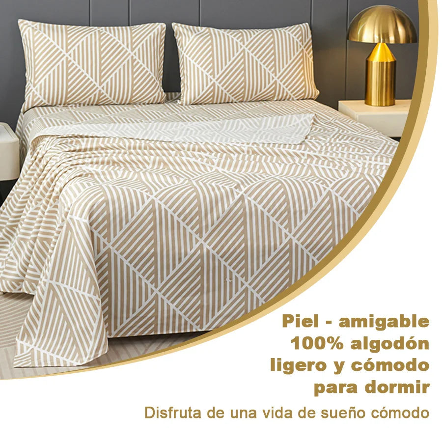Juego de Ropa de Cama Tamaño Grande – Estampado Floral Jacquard (3 o 4 Piezas)