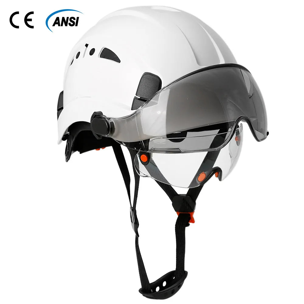Casco de Seguridad CE con Doble Visera y Gafas