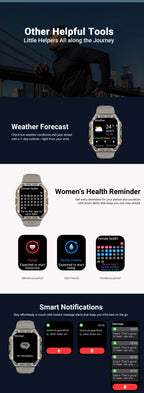 Reloj inteligente Blackview W80 Pro con pantalla de 1,91" y linterna LED para hombre