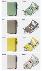 Cartera Corta Cuero Genuino - Estilo Japonés RFID