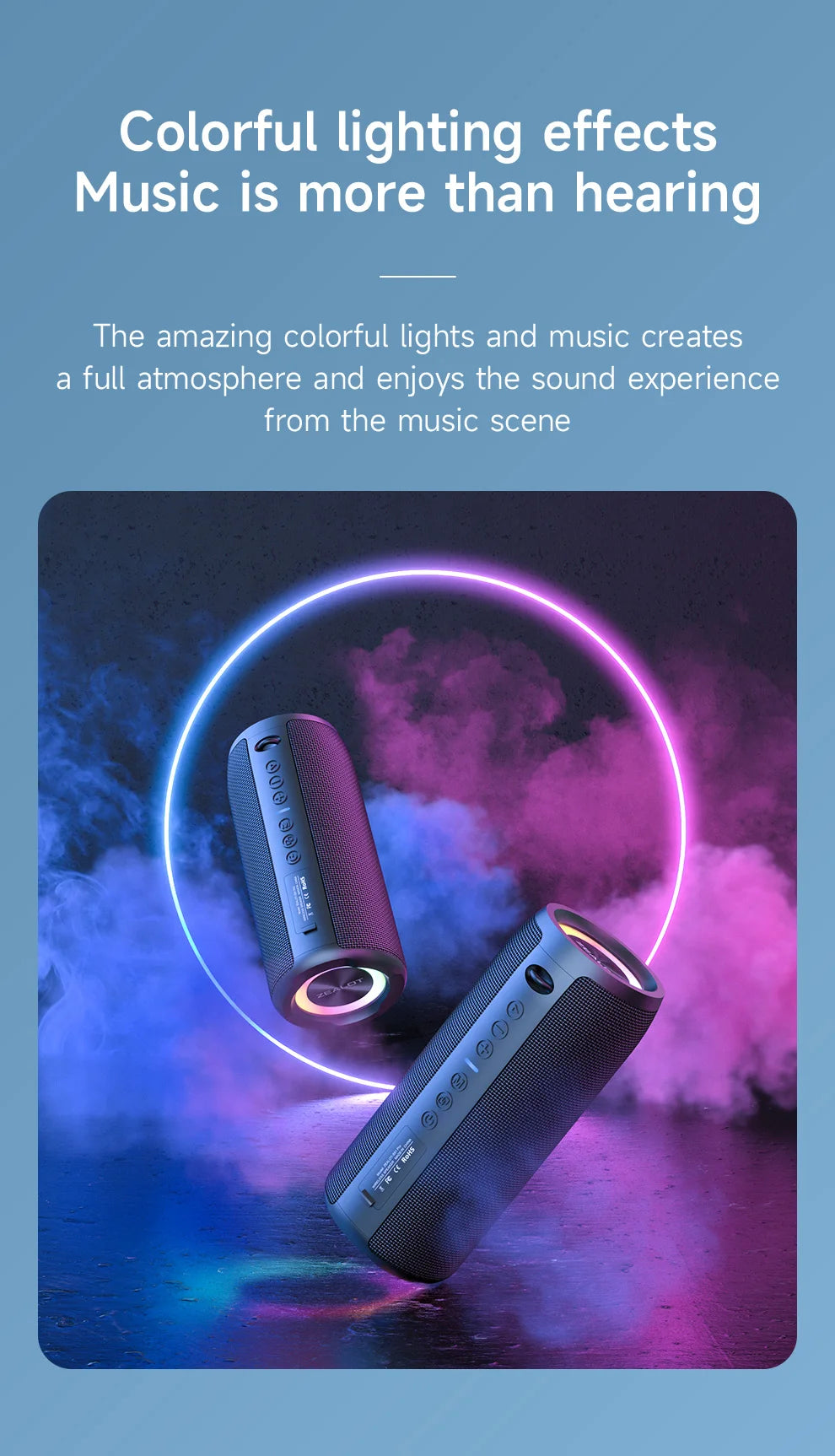 Altavoz Portátil Bluetooth ZEALOT® S51 Pro – 40W. CALIDAD ALTA